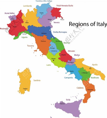 意大利国家地图