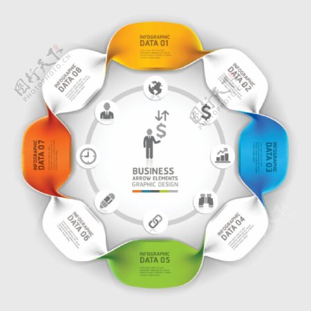 创意商务信息图表设计矢量素材