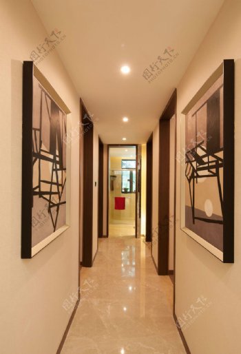 豪华欧式室内长廊装饰效果设计图