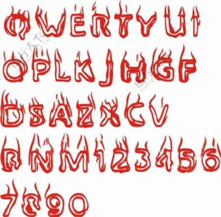 矢量素材字母艺术字