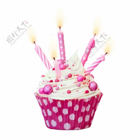插蜡烛的生日蛋糕图片
