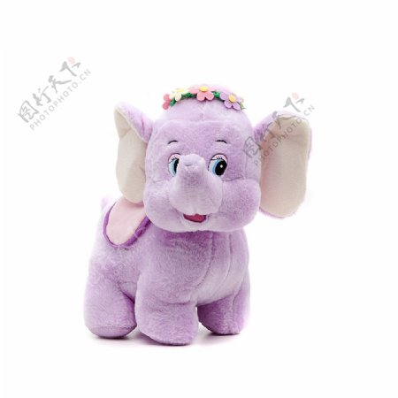 紫色毛绒大象图片