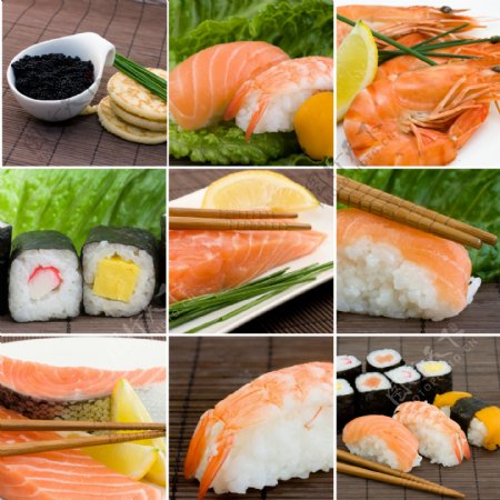 寿司和鱼肉图片