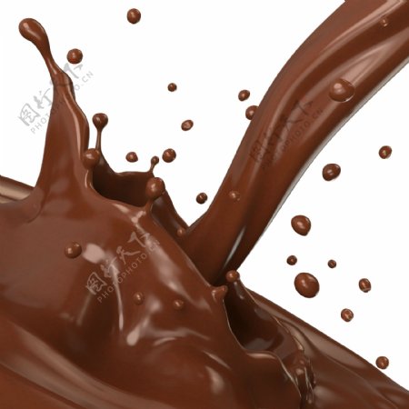 溅起的巧克力图片