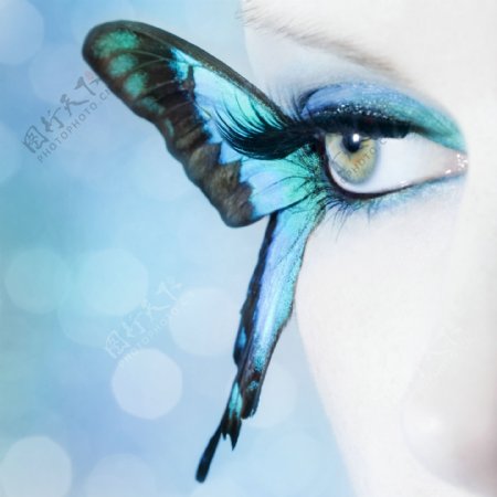美丽的蝴蝶眼妆图片