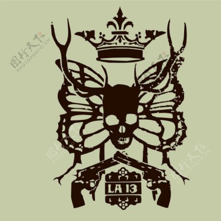 花纹王冠图案设计