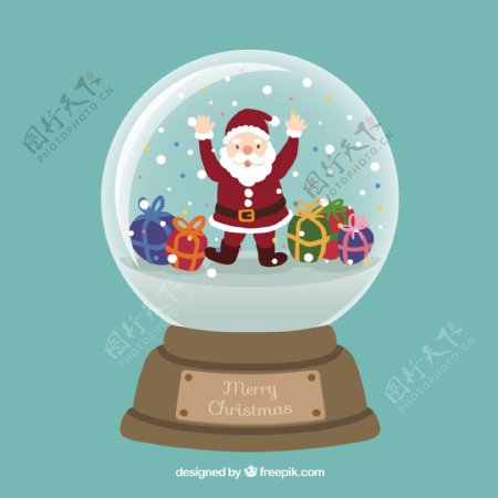 快乐圣诞老人的水晶球