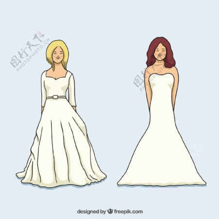 不同的新娘礼服