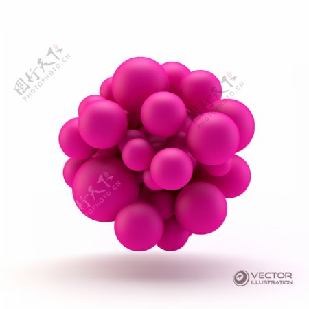 紫红色球形图案