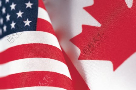 美国加拿大国旗图片