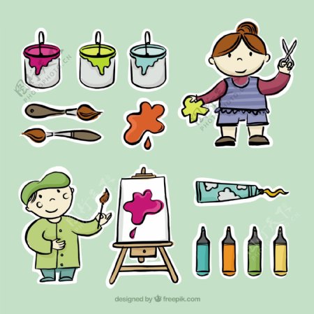 小画家素描与绘画工具