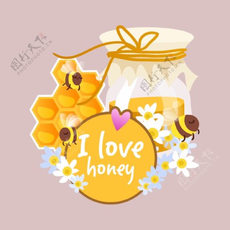 我喜欢蜂蜜背景