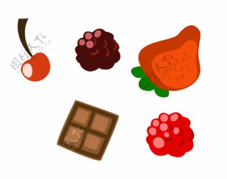 樱桃草莓巧克力
