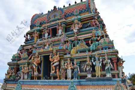 印度寺庙彩色雕像图片
