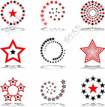 五角星星星时尚logo设计创意
