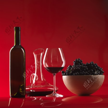 葡萄与红酒
