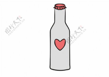 瓶子卡通爱心爱情矢量文件素材