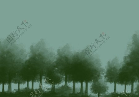 CG绘画常用的树木PS笔刷