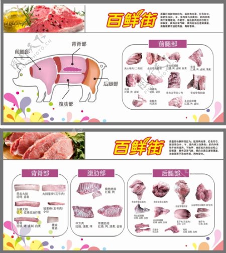 猪肉分割图