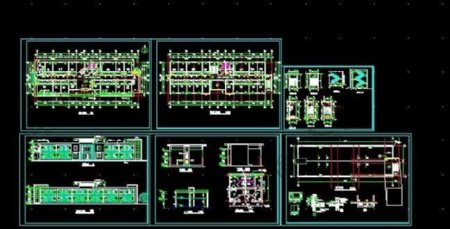 二层管理楼污水处理厂建筑设计施工图