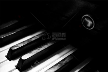 黑白色的钢琴键