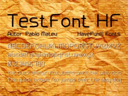testfonthf字体