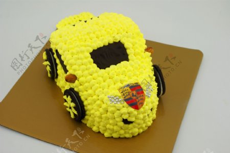 汽车裱花蛋糕图片