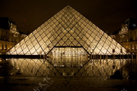 玻璃金字塔建筑图片