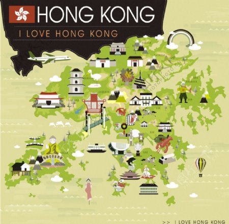 卡通版香港路线图