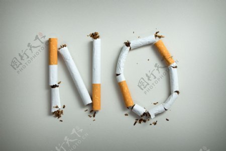 香烟组成的NO图片