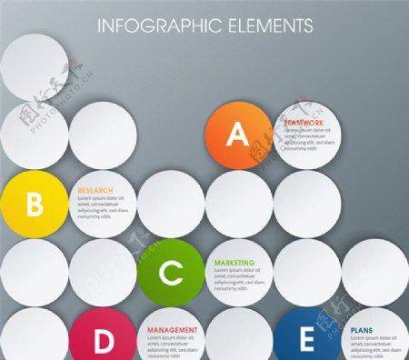 创意圆形商务信息图矢量素材