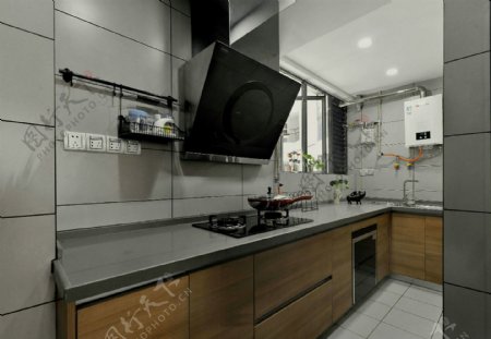 现代简约室内厨房设计图
