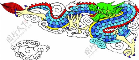 龙纹吉祥图案中国传统图案0017