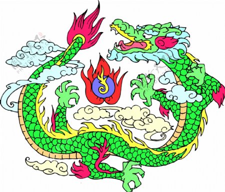 龙纹吉祥图案中国传统图案0045