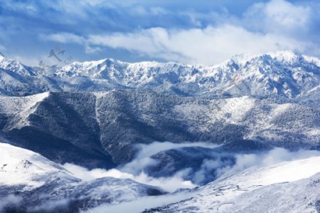 雪山山脉风景图片