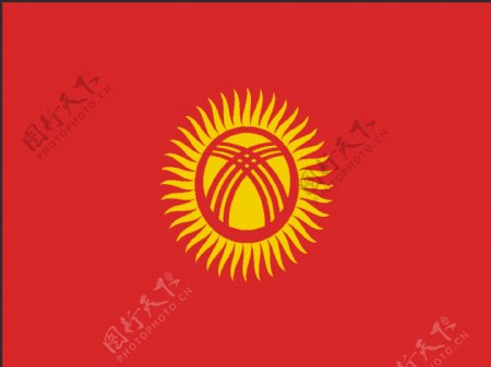 矢量吉尔吉斯国旗