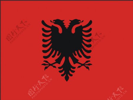 矢量阿尔巴尼亚国旗