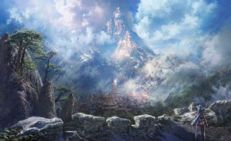 意境高远的游戏风景画取自端游剑灵