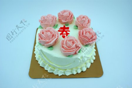 花形裱花蛋糕图片