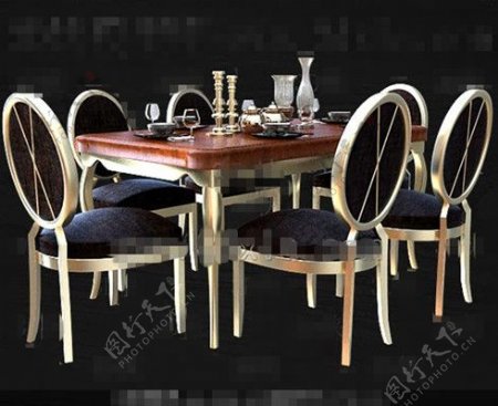 舒适的现代木餐桌