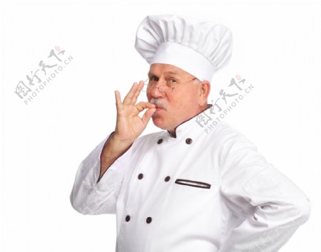 做手势的厨师图片