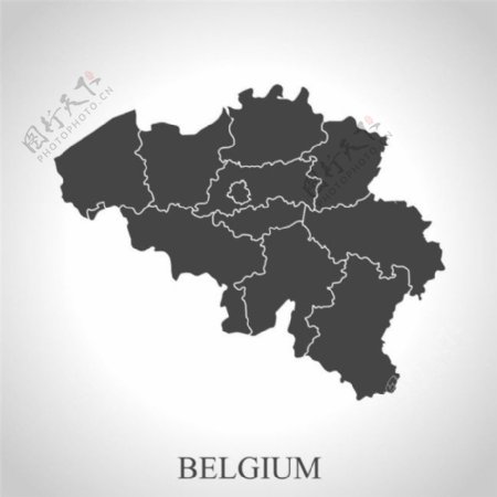 比利时地图图片