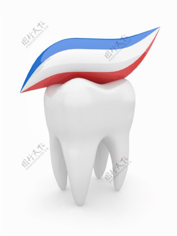 牙膏与洁白牙齿图片