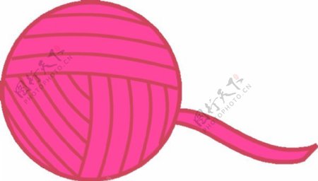 纱线的剪贴画粉红色的球