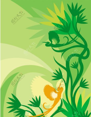 植物花纹素材背景