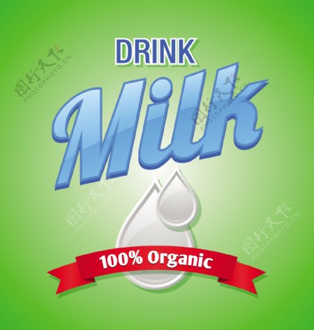 牛奶字母设计背景