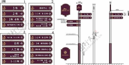 小区标识牌模板矢量素材