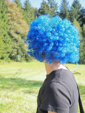 乐趣的蓝头发