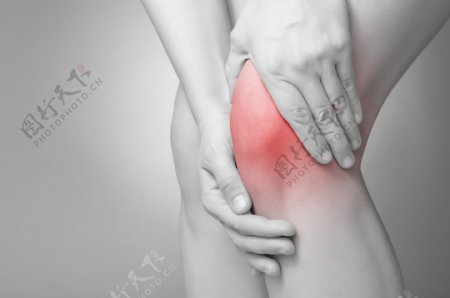 膝盖疼痛的人体图片