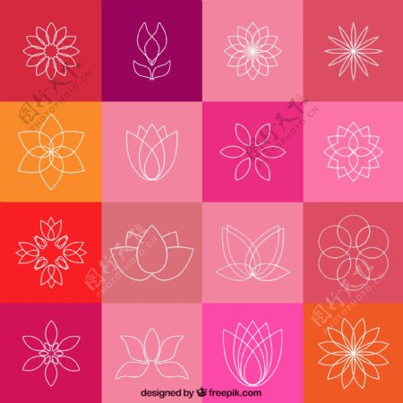 抽象花卉图标